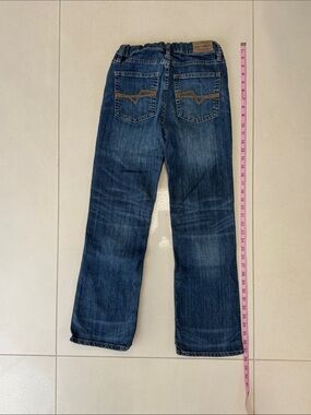 Kids Dark Blue Elastic-Waist Jeans